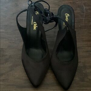 Chase + Chloe Black Pointed Heels